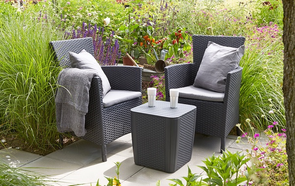 Conjunto terraza Iowa Balcony marron